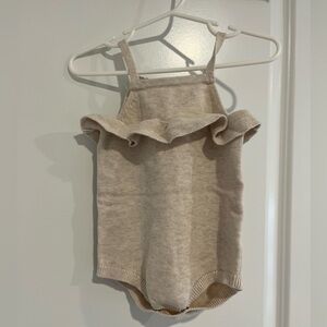 Cat & Jack Beige Knit Baby Romper